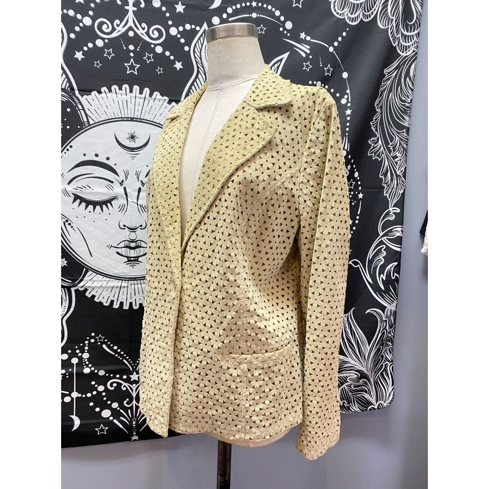 Bradley Bayou Suede Laser Cut Jacket Large